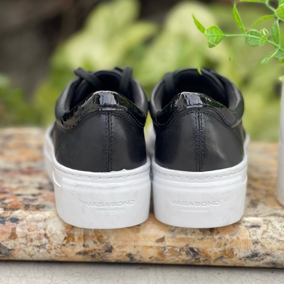 VAGABOND ZOE PLATFORM SNEAKERS BLACK LEATHER size 39 New - Picture 9 of 14